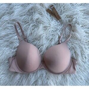 Skims Fits Everybody Push Up Demi Bra Mica Size 42C